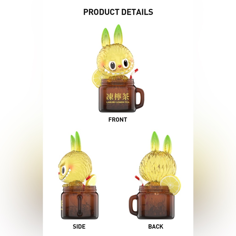 POP MART LABUBU Lemon Tea Figure - Picture 3 of 7